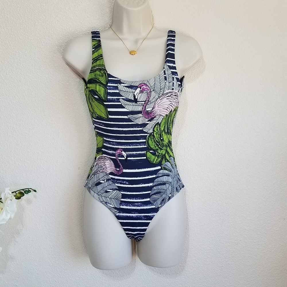 ONIA Flamingo One Piece Swimsuit